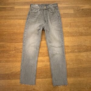 GAP Straight Leg Jeans in Light Gray Wash